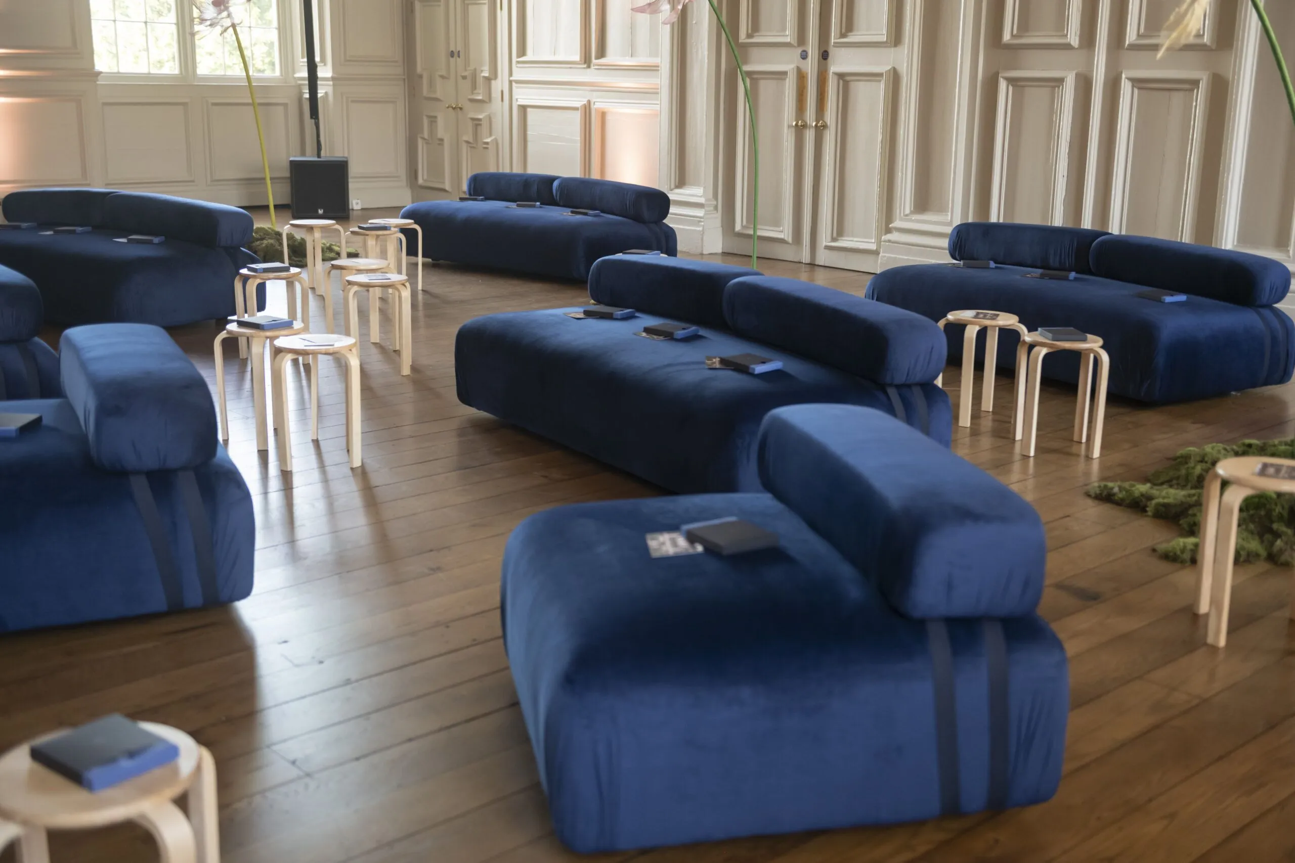 Bougie Buddy - Modular Navy Velvet Sofa - Image 4