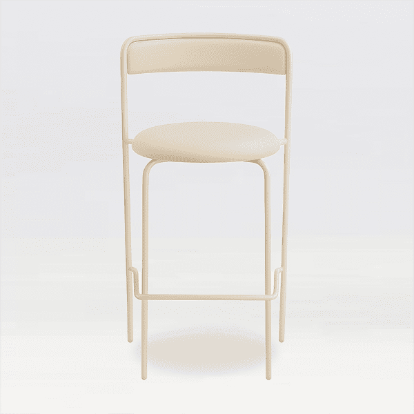 Saffie High Bar Stool Black Velvet - Image 3