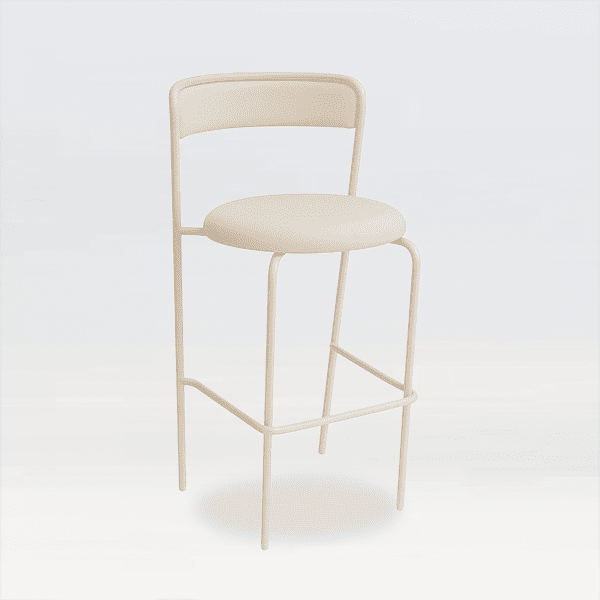 Saffie High Bar Stool Black Velvet - Image 4