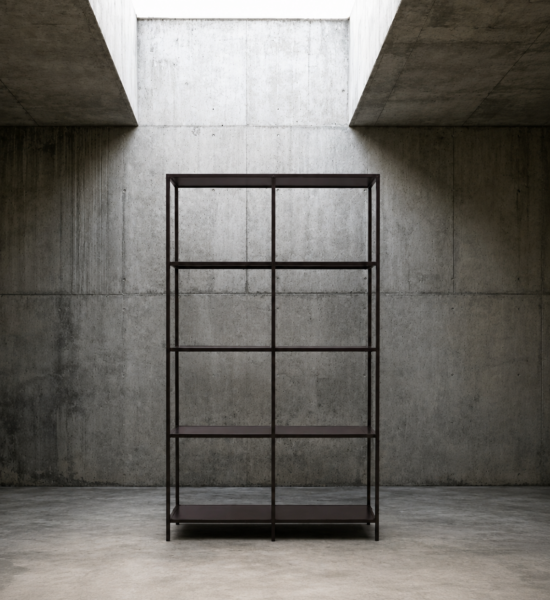 Allure Shelving Double Unit - Black
