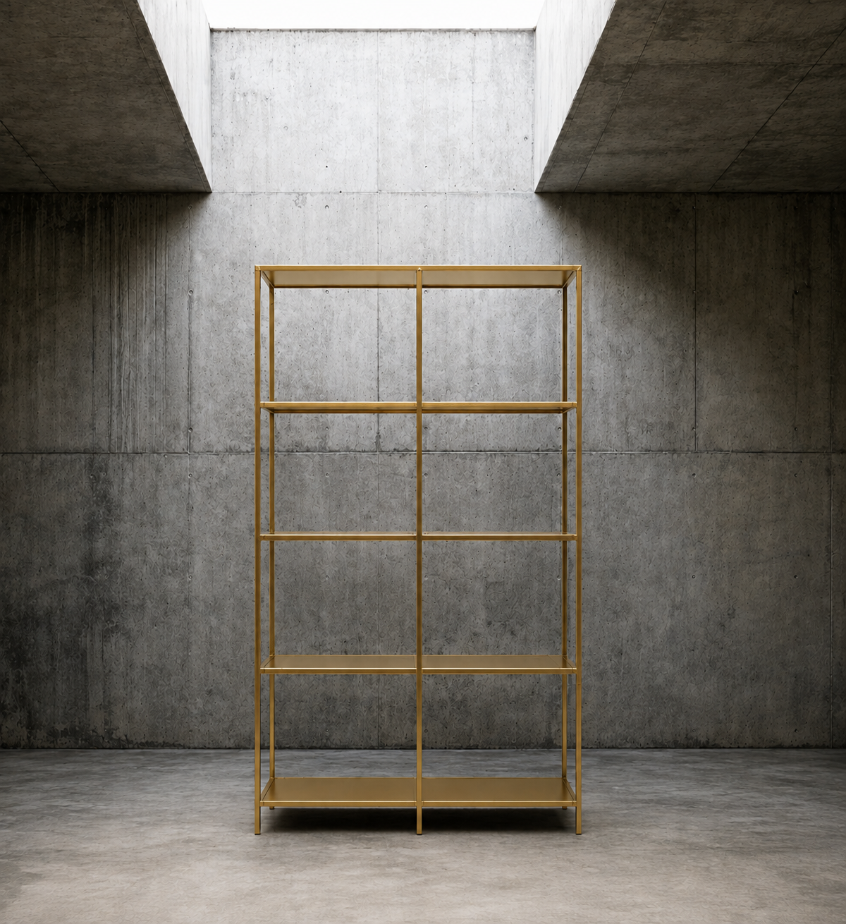 Allure Shelving Double Unit - GOLD
