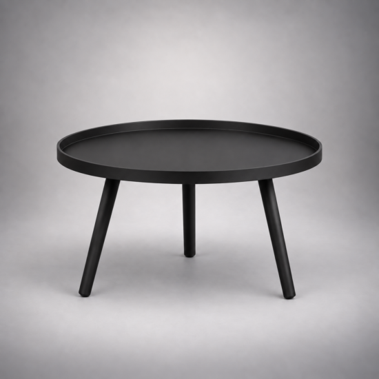 Midi Round Black Coffee Table