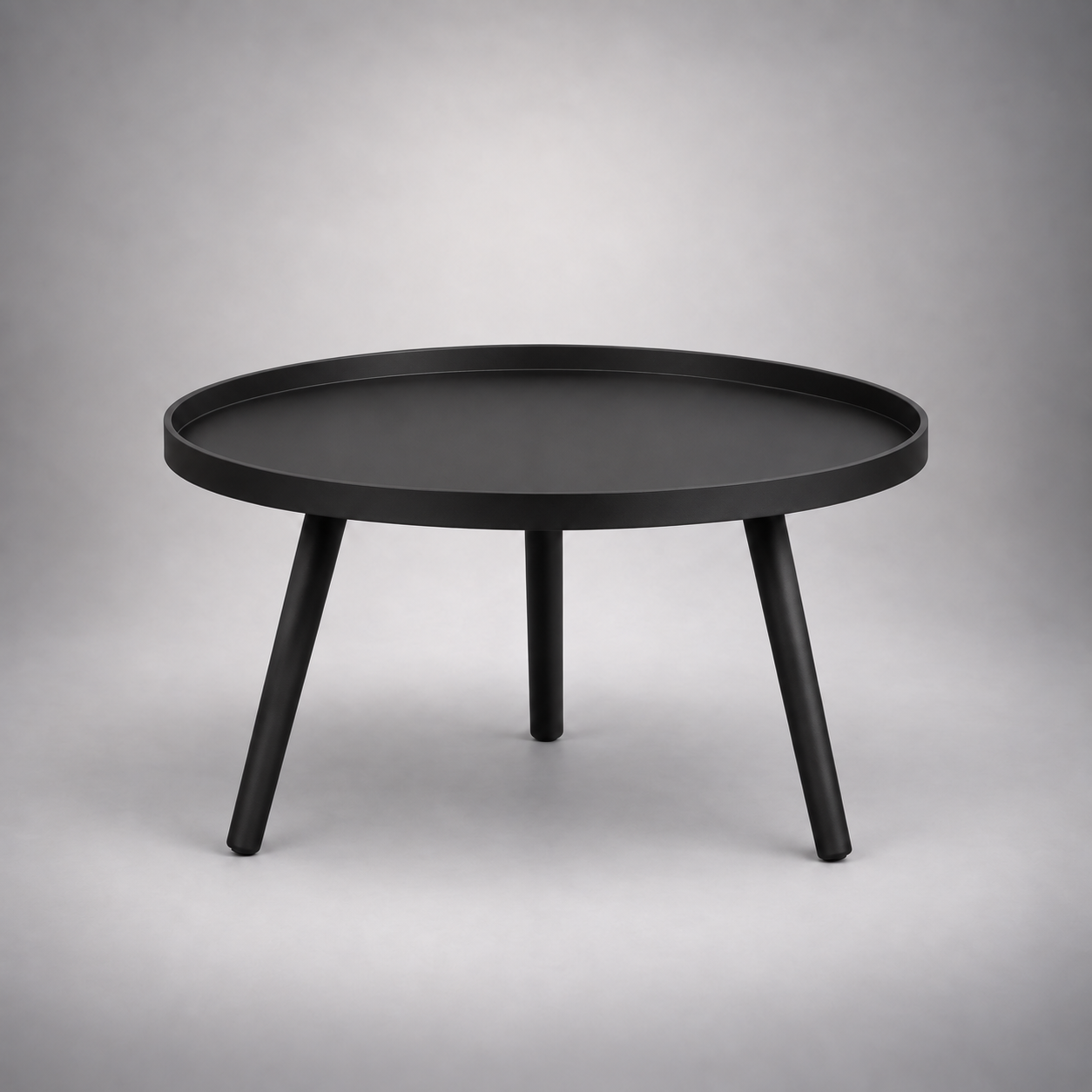Midi Round Black Coffee Table
