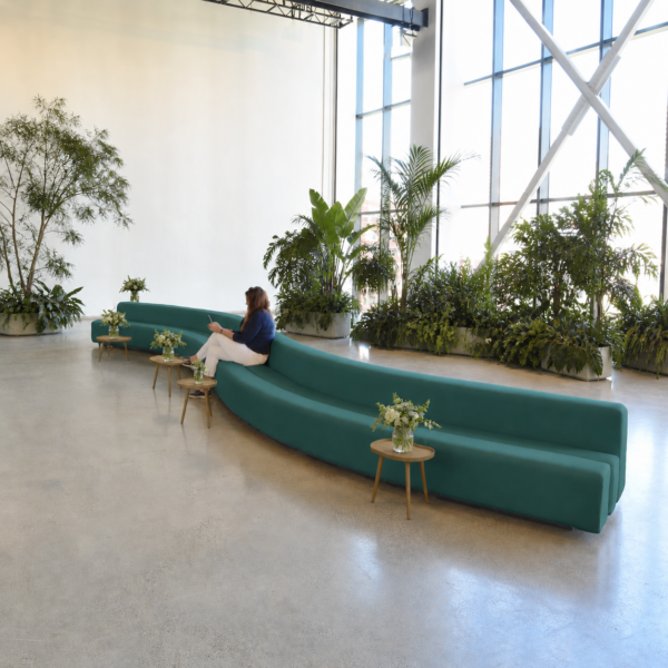 Osaka Modular Event Furniture Hire in Green In situ image