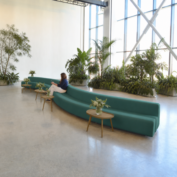 Osaka Modular Event Furniture Hire in Green In situ image Osaka Modular Event Furniture Hire in Green In situ image