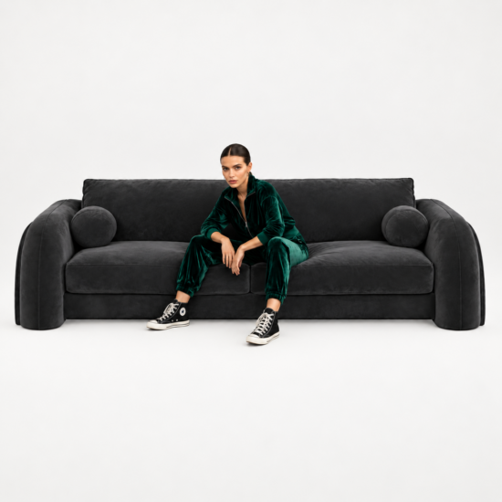 Kurve Velvet Sofa