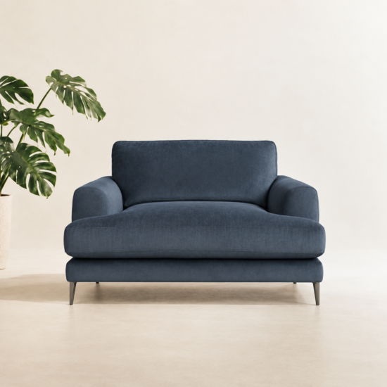 Enzo Armchair Blue Velvet