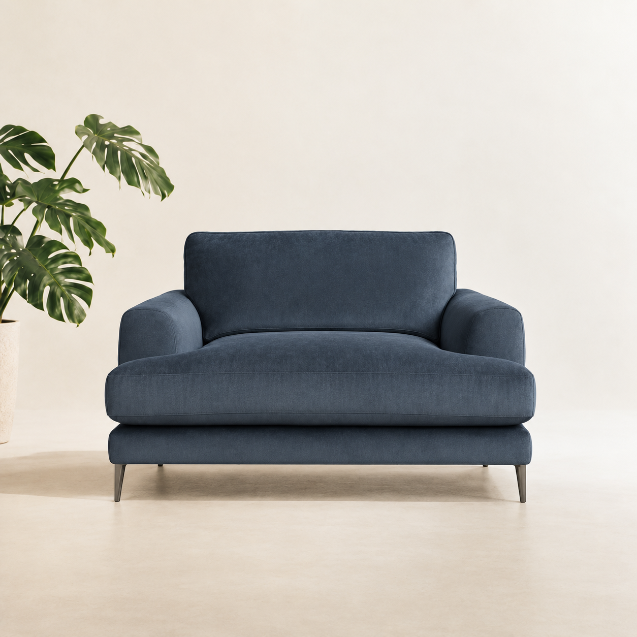 Enzo Armchair Blue Velvet