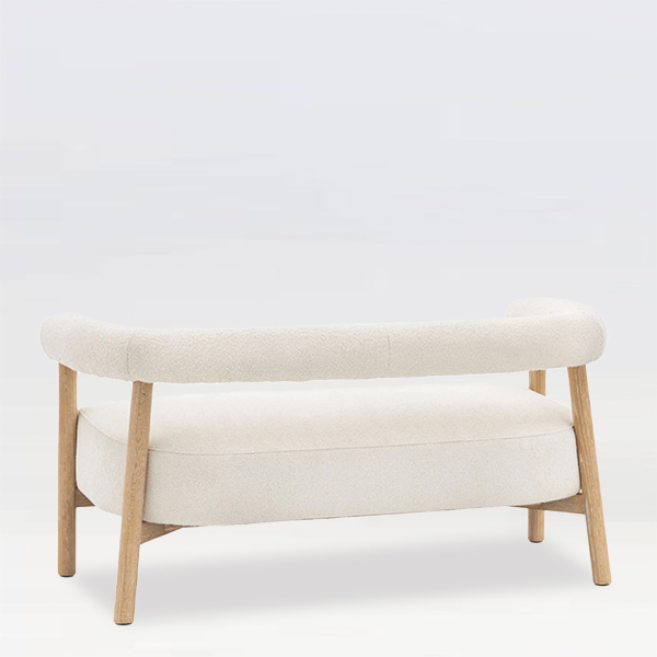 Scandi Sofa Cream Bouclé - Image 5