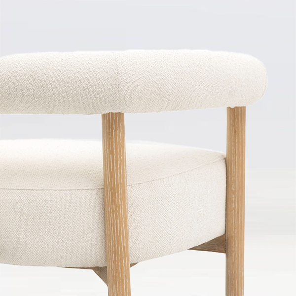 Scandi Sofa Cream Bouclé - Image 3