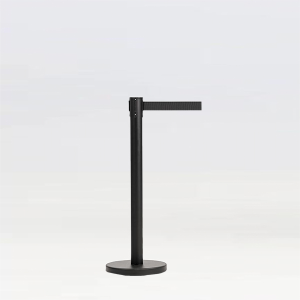 Black Retractable Barrier Posts - 2m
