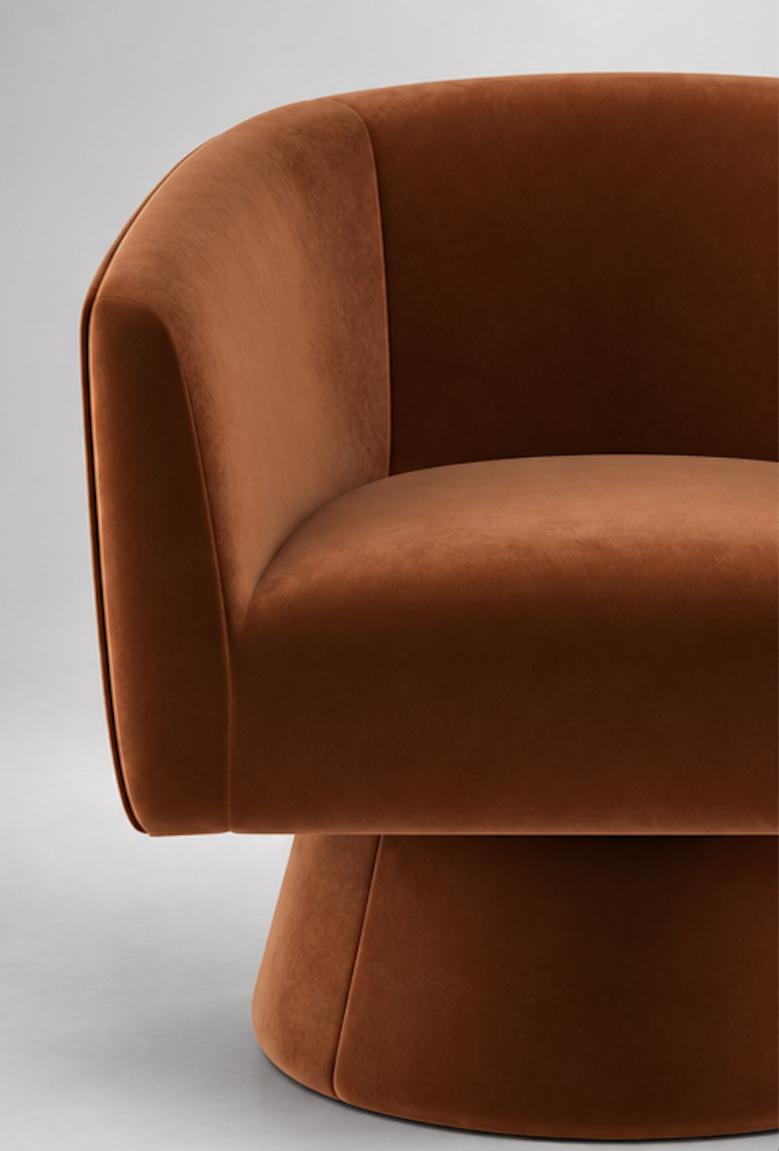 Cairo Swivel Armchair Cinnamon