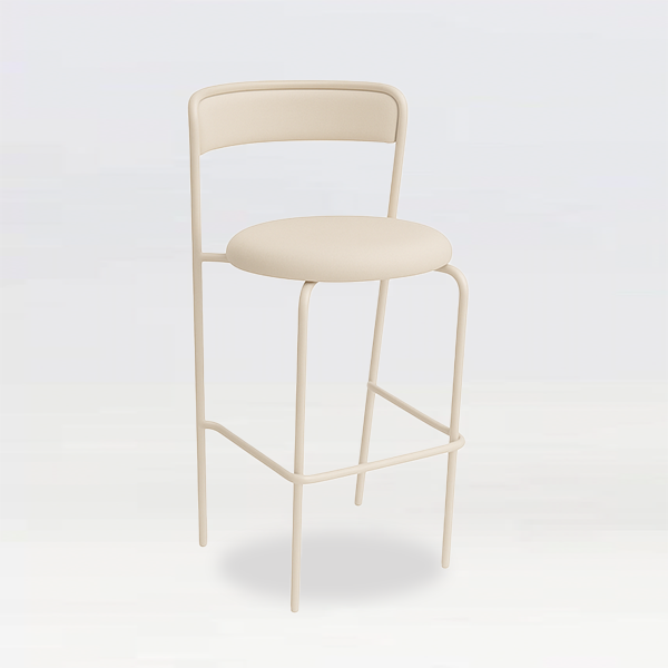 Saffie High Bar Stool Black Velvet - Image 4