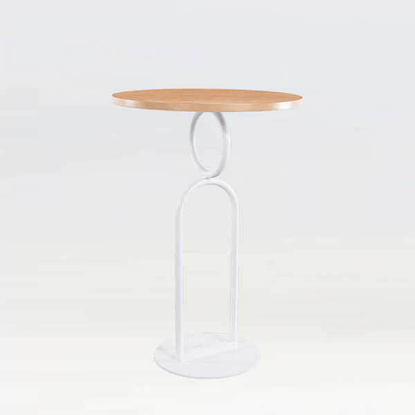 Oro Poseur Table White