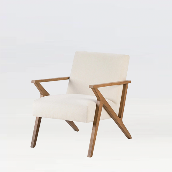 Elio Mid Century Lounge Chair white chair hire London