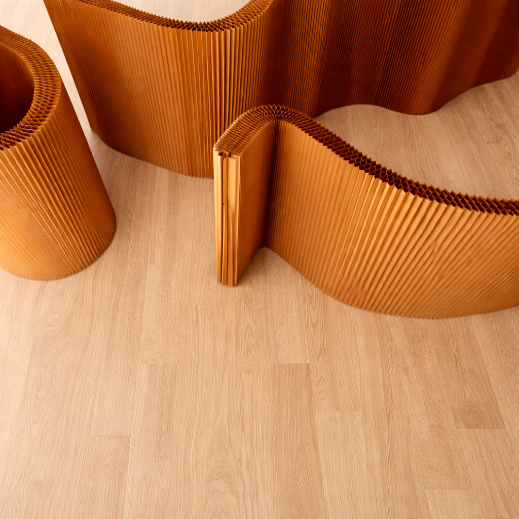 Molo brown orange room divider softwall partitions for hire in London