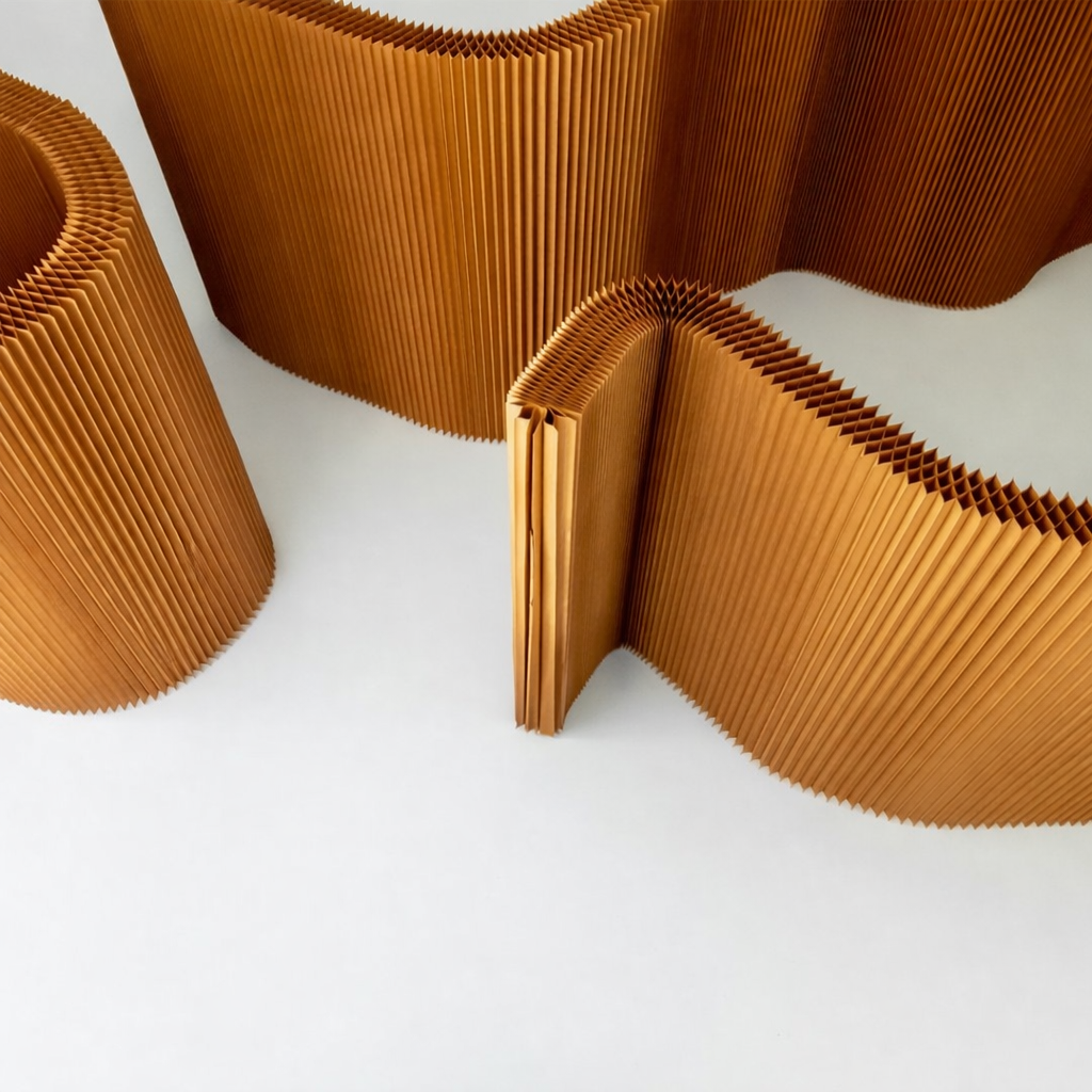 Softwall room dividers partitions brown orange hire room dividers sustainable paper stylish room dividers for events