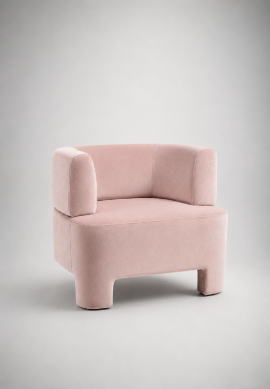 Margot Pink Velvet Armchair