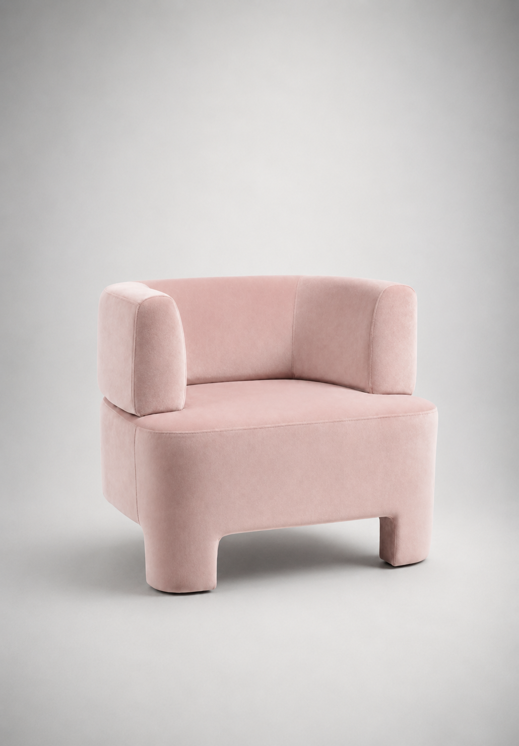 Margot Pink Velvet Armchair