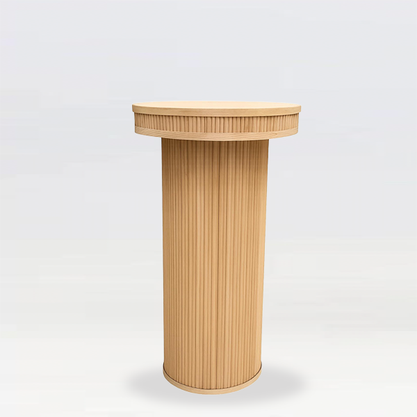 Nora Scandi Poseur Table for hire for event furniture hire in London. Poseur table hire in London image of scandi furniture for hire