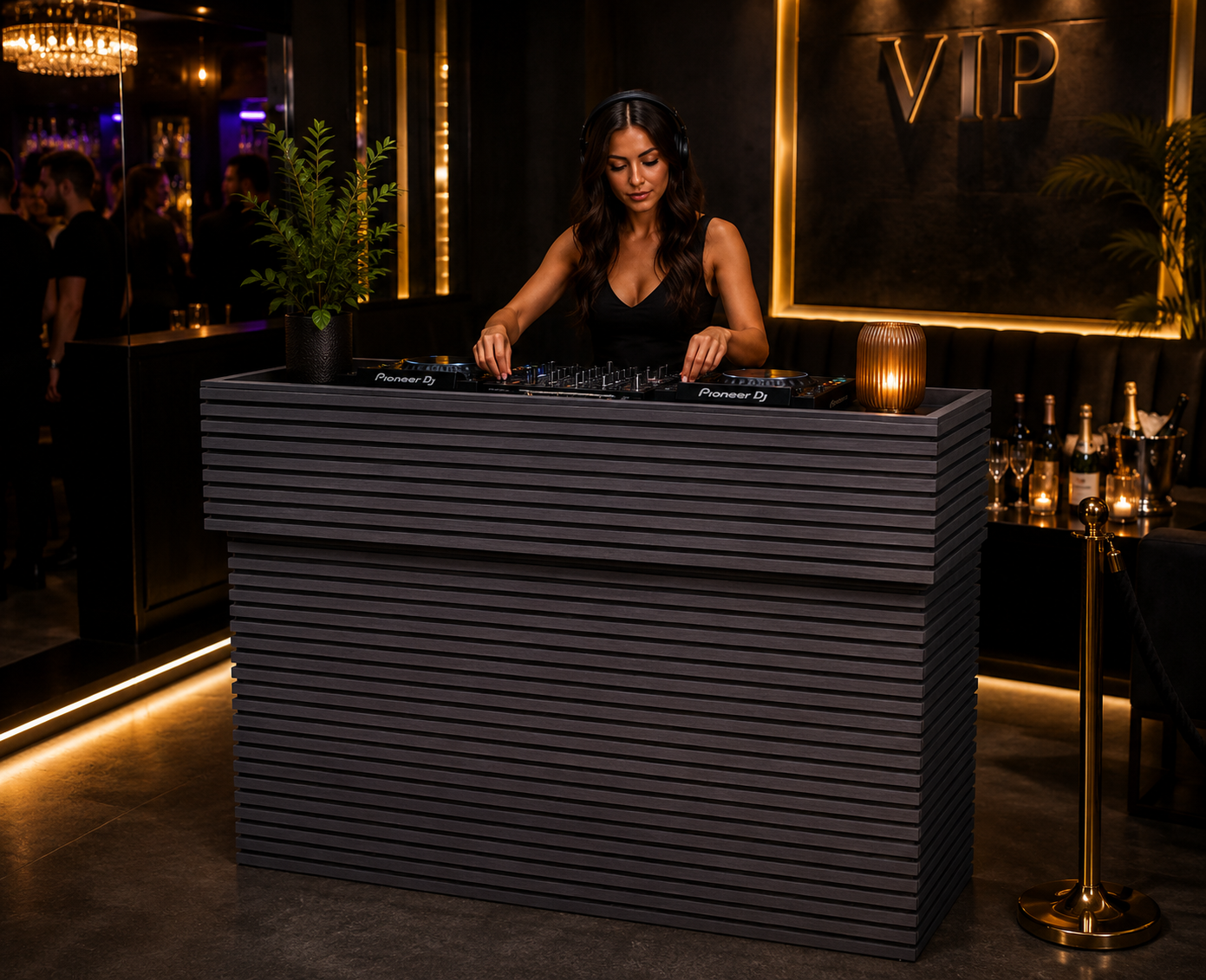 Slatted DJ Booth