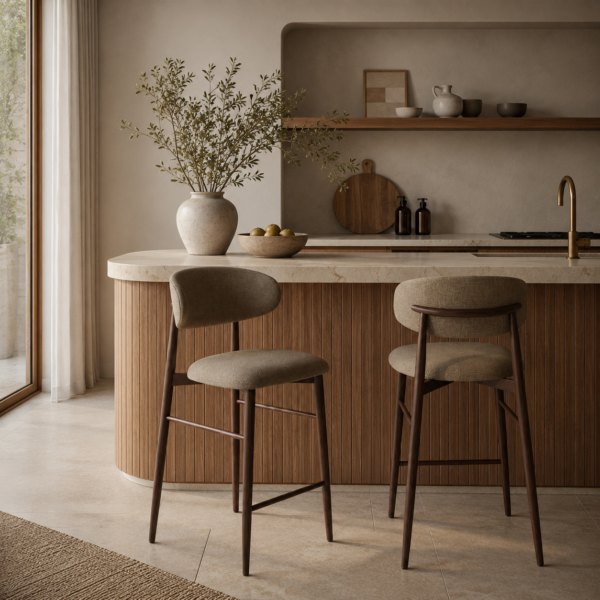 Terra Latte Bar Stool Insitu Image Brown beige bar stool hire UK, Event bar stools for hire in London, bar furniture hire London, Brown beige event furniture hire London, best event furniture hire companies in London, best event furniture hire companies in UK