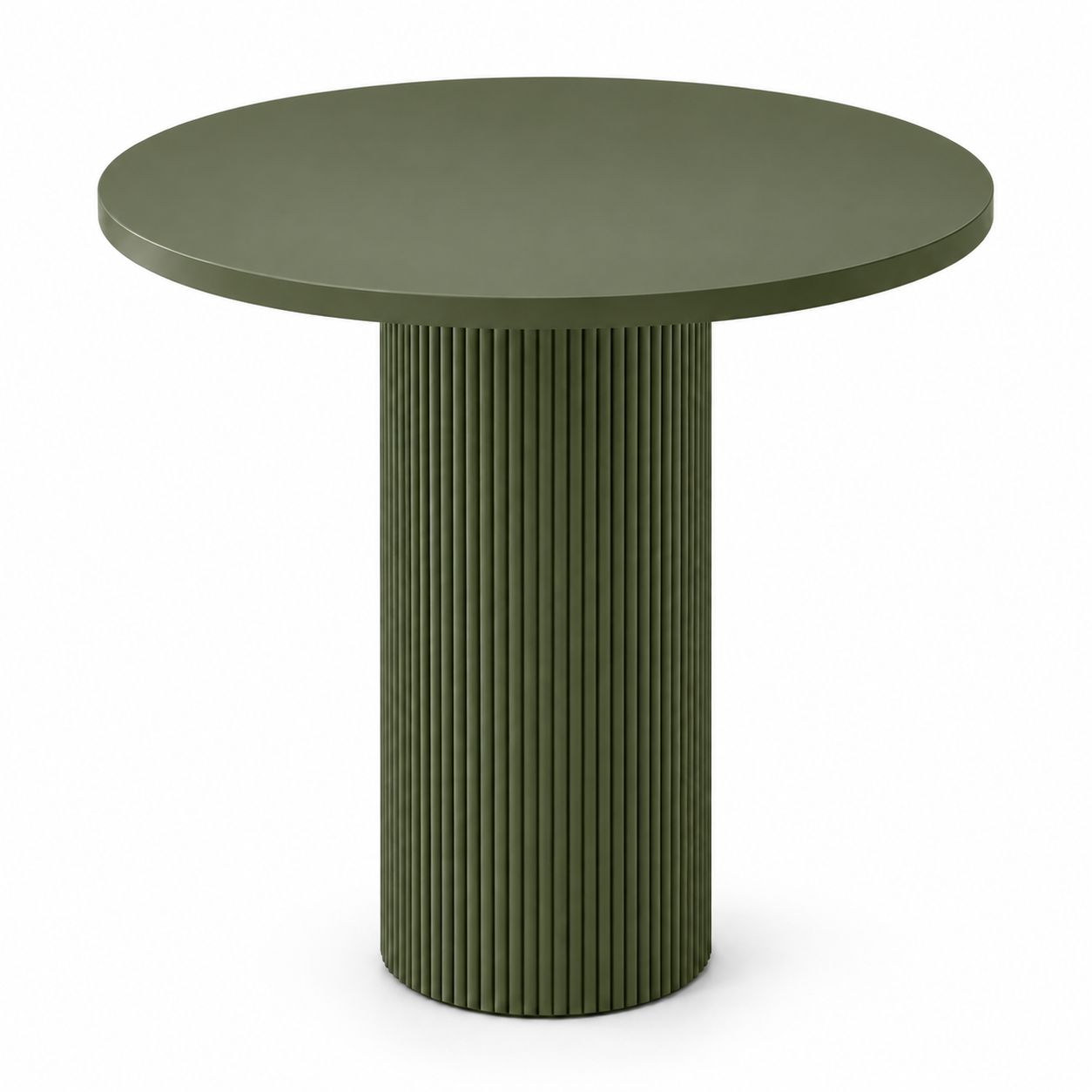 Fluted Poseur Table Olive - Image 3