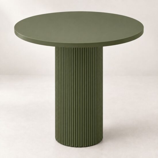 Fluted Poseur Table Olive