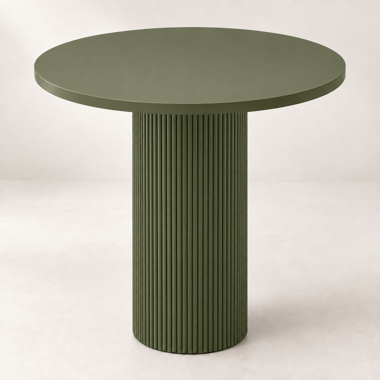 Fluted Poseur Table Olive
